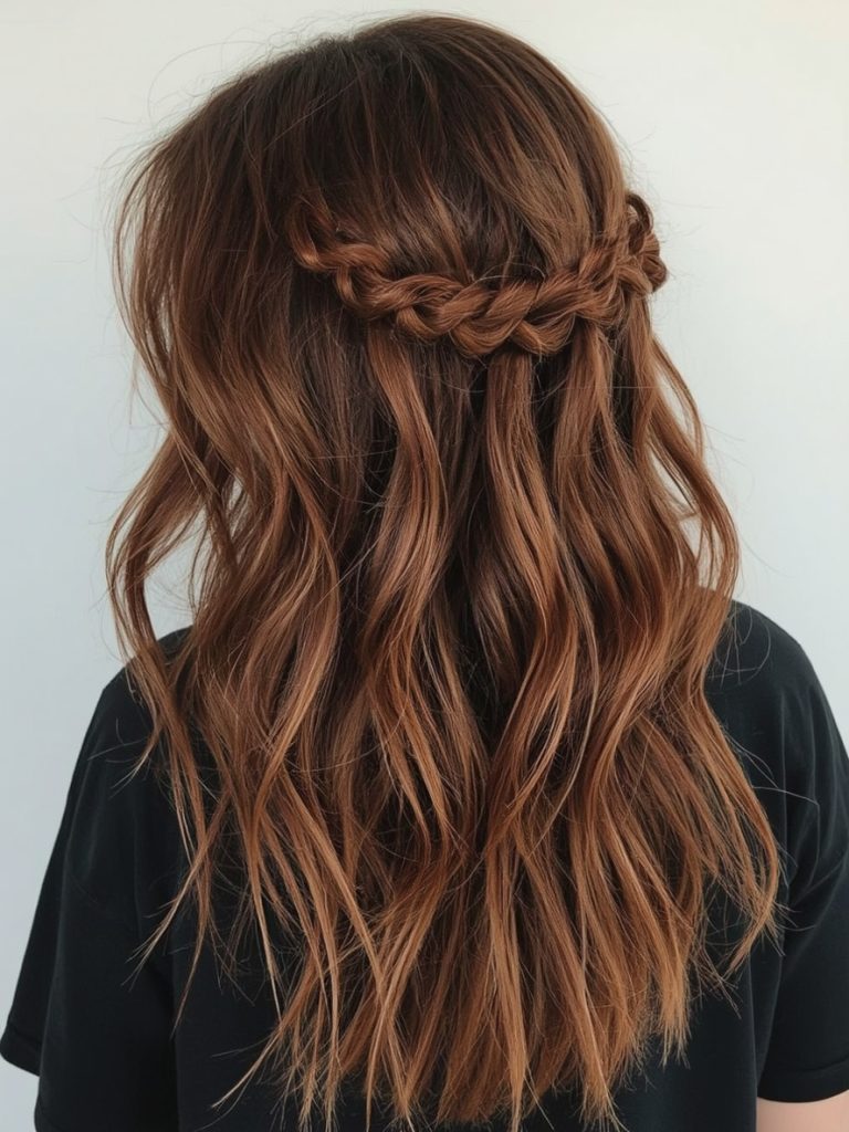 Chocolate Copper Hair: Sleek and Straight