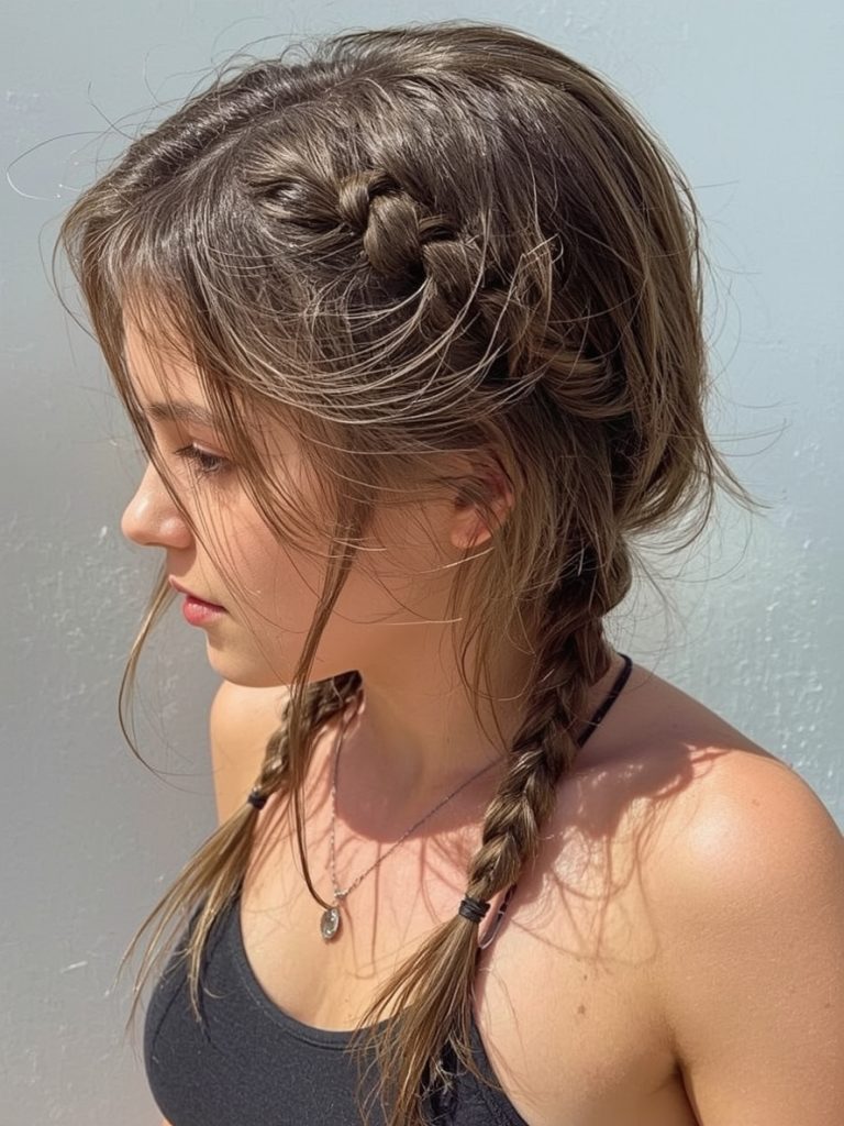 Easy Summer Hairstyles: Messy Side Braid