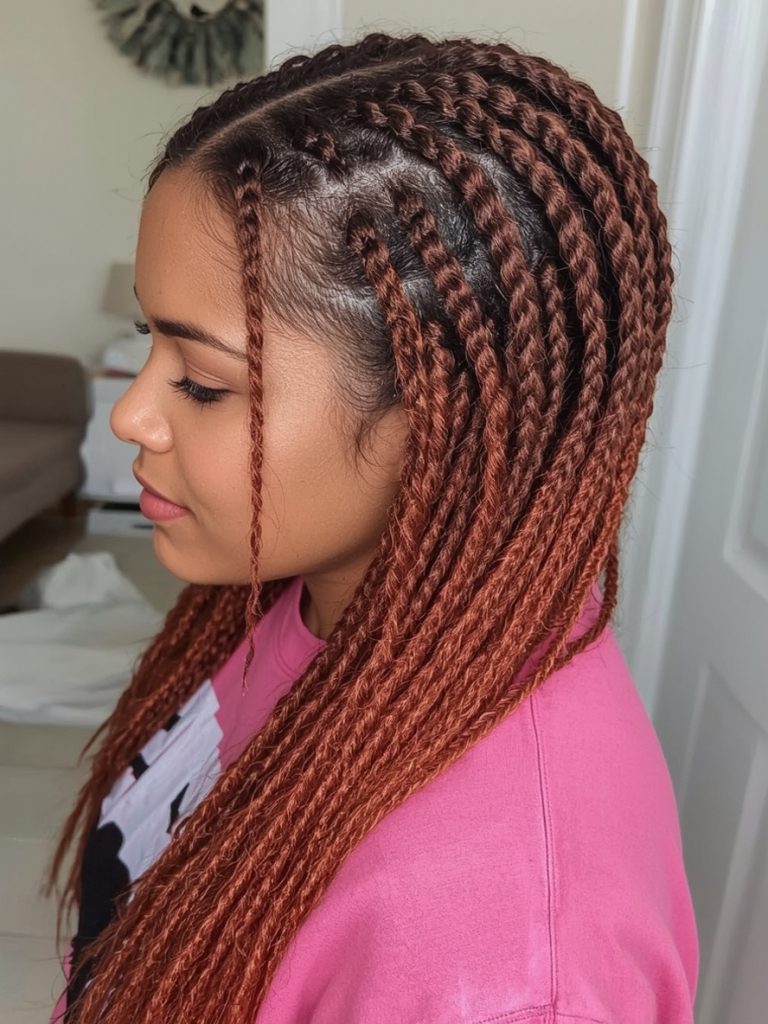 Chocolate Copper Hair: Voluminous Copper Curls