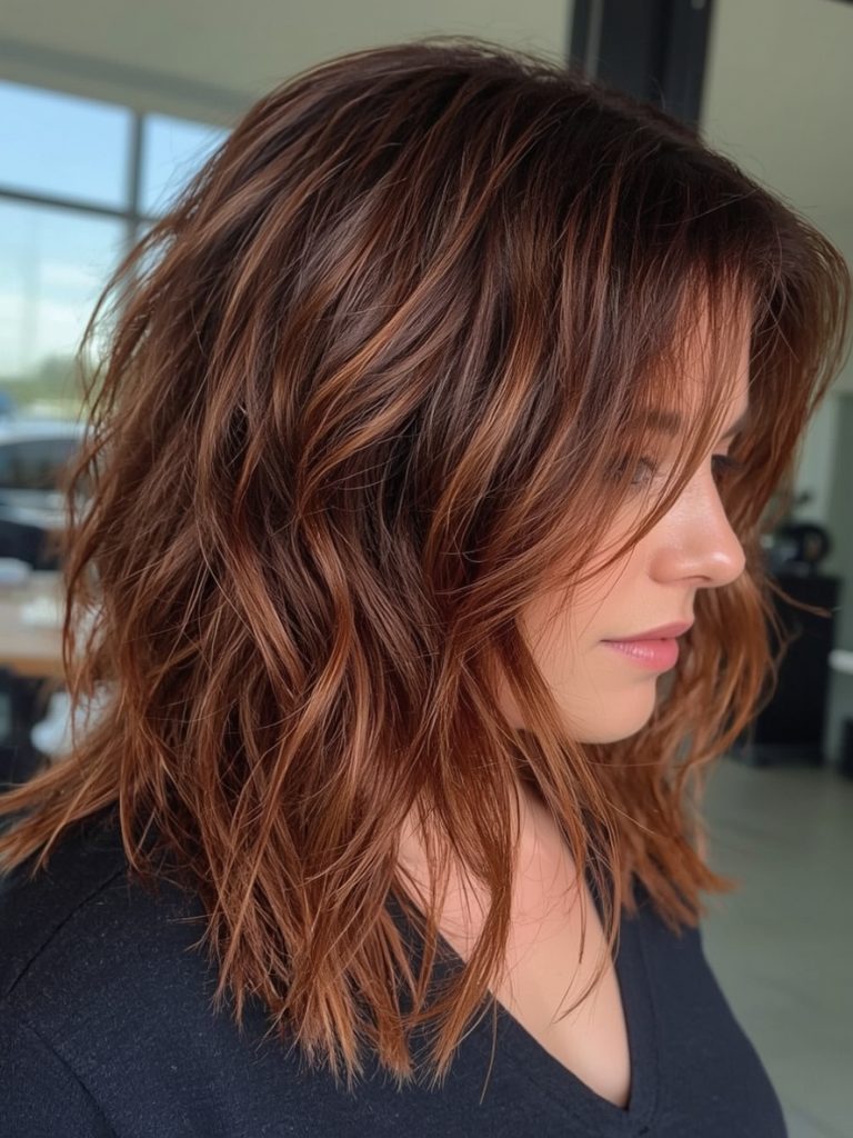 Chocolate Copper Hair: Braided Copper Accents