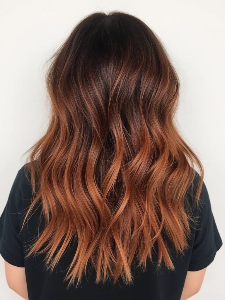 Chocolate Copper Hair: Copper-Dipped Ends
