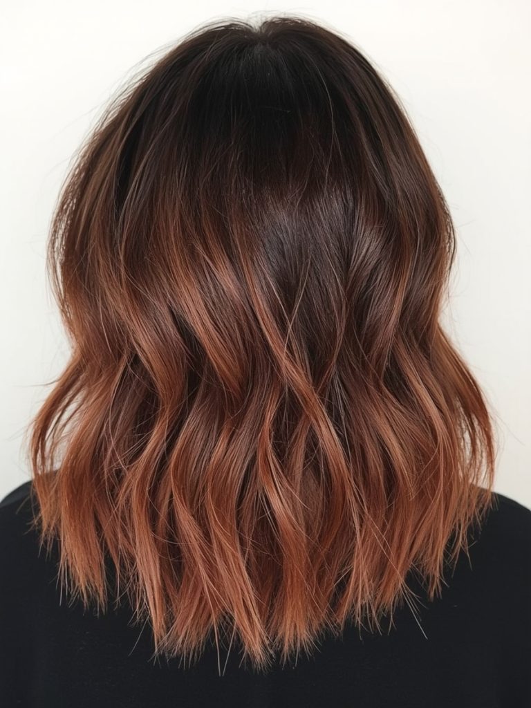 Chocolate Copper Hair: Reverse Ombre Flair