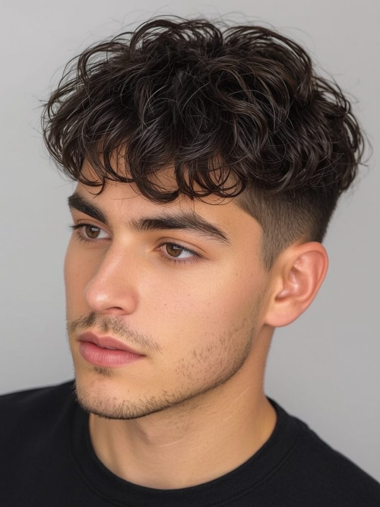 Men's Curly Haircut: Surfer Curtains Curly Hair