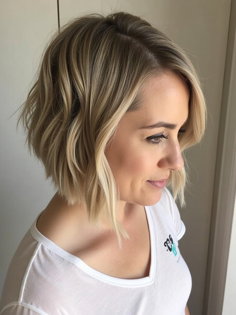 Graduated Angled Bob Haircut
