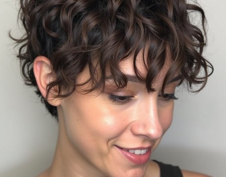 Angled Bob Haircut with Side-Swept Bangs