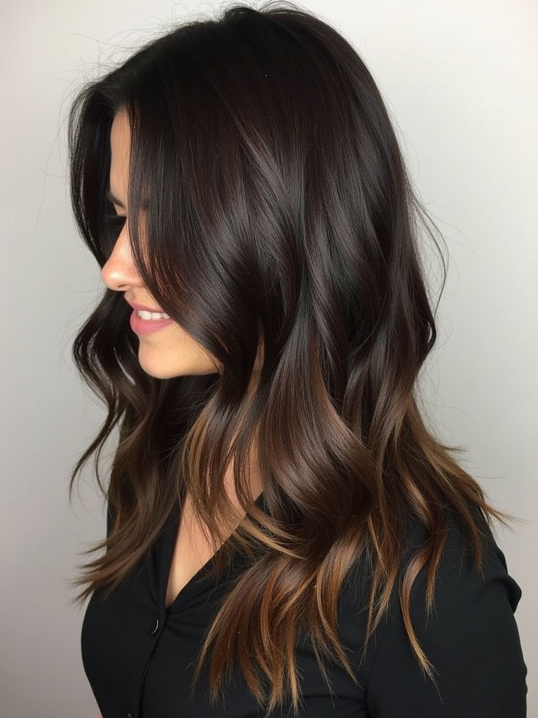 Reverse Honey Brown Balayage