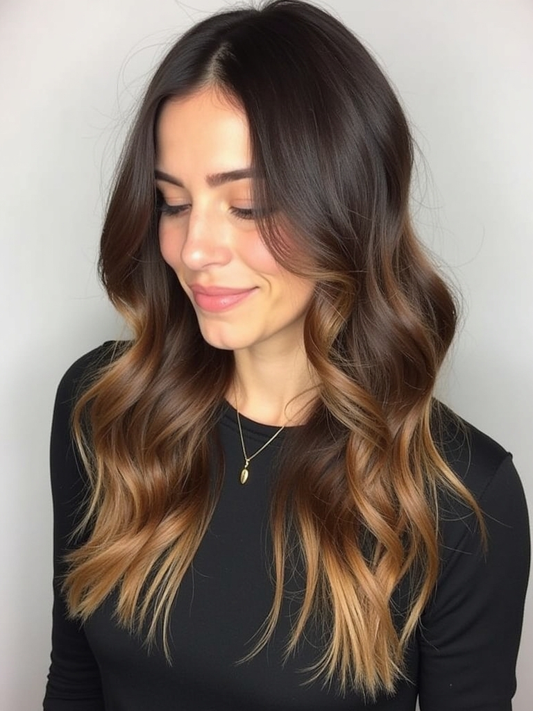 Caramel Balayage: Warm Chocolate Swirl