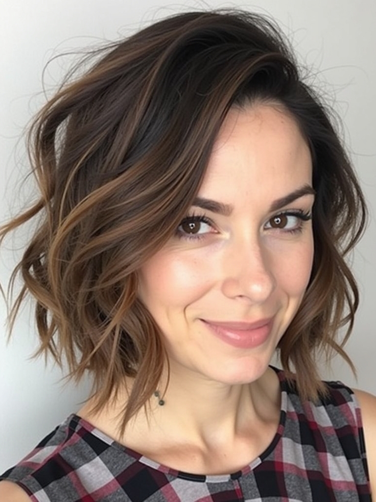 Angled Bob Haircut with Subtle Layers