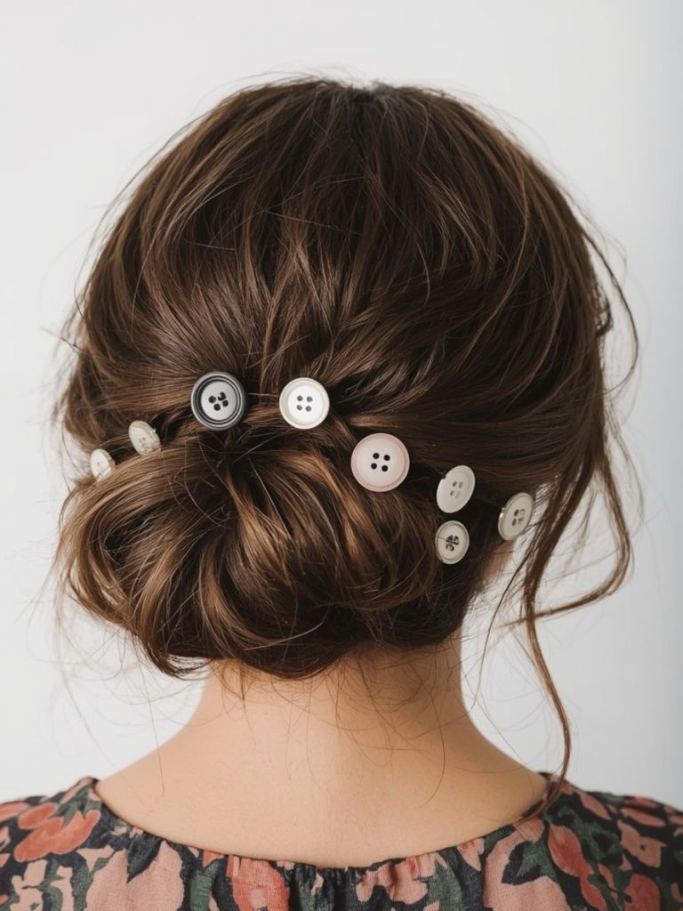 Hair Wrap Designs: The Button Bliss