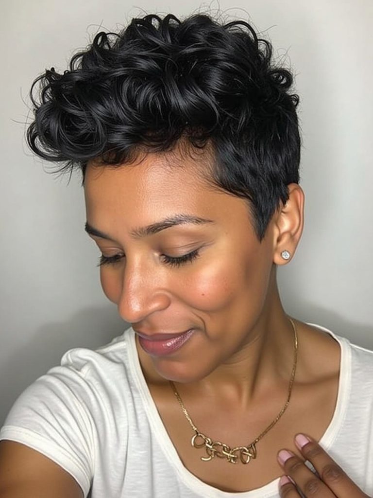 The Side Part Pixie for Black Women 50