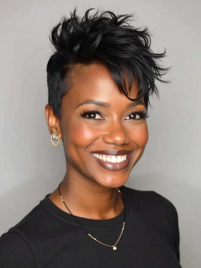 The Softly Layered Pixie for Black Women 50
