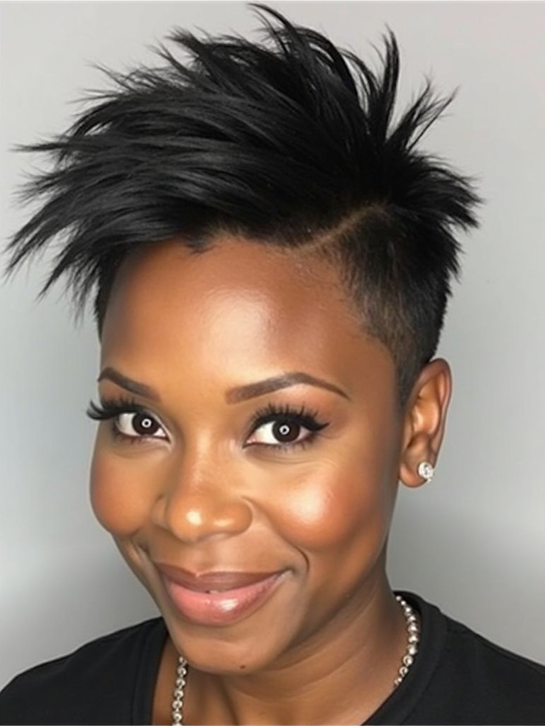 The Edgy Fringe Pixie for Black Women 50