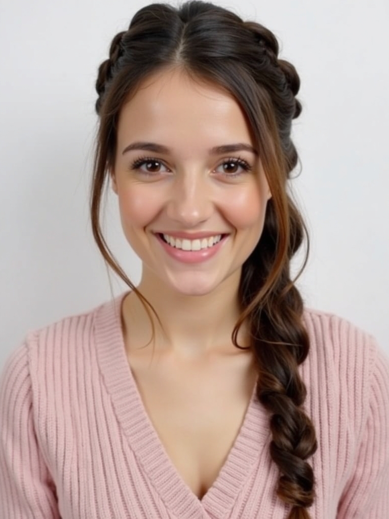 Cute Easy Hairstyles: Space Buns with Half Pigtails