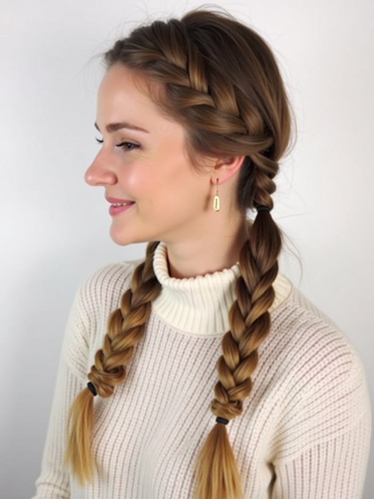 Cute Easy Hairstyles: Pigtail Braids