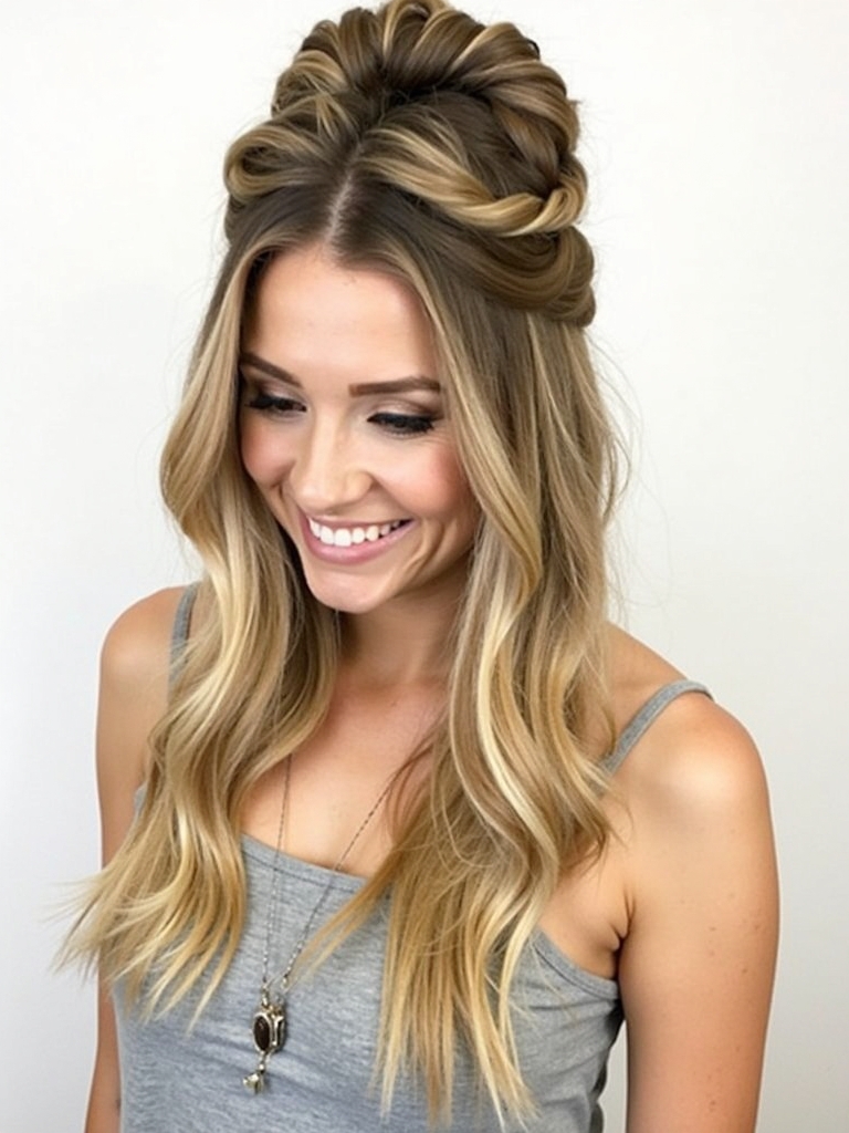 Cute Easy Hairstyles: Twisted Crown Braid