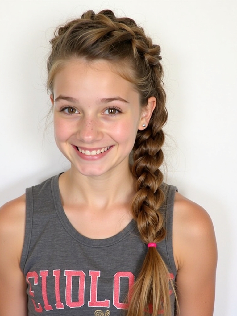 Easy Hairstyles For School: Side Swept Bangs with a Headband