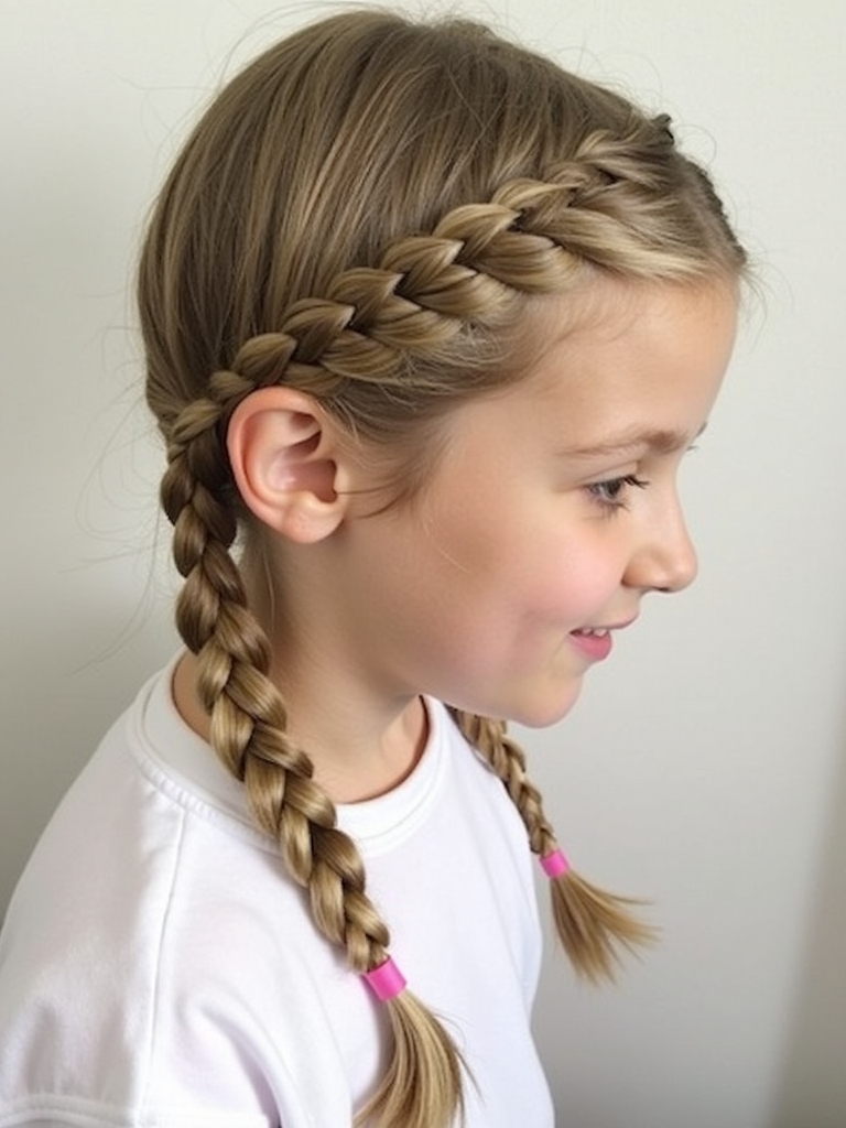 Hairstyles For School: Space Buns with Braids