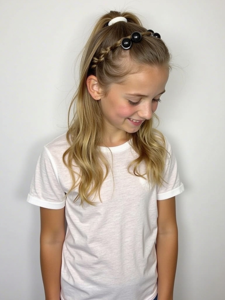 Hairstyles For School: Half-Up Braided Crown